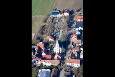 Grave rows on the grounds of the cemetery in Hanhofen in the state Rhineland-Palatinate, Germany