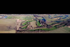 Panoramic perspective Grounds of the Golf course at Golf-Club Pfalz in the district Geinsheim in Neustadt an der Weinstrasse in the state Rhineland-Palatinate, Germany