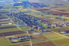 Village view from the east in Böbingen in the state Rhineland-Palatinate, Germany
