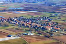 Village view from the northwest in Freisbach in the state Rhineland-Palatinate, Germany