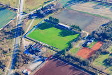 Sports fields of TB Jahn Zeiskam 1896 ev and TC '86 Zeiskam eV in Zeiskam in the state Rhineland-Palatinate, Germany