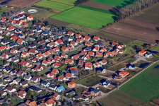 New development area Am Pfarrgarten in Zeiskam in the state Rhineland-Palatinate, Germany