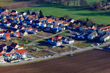 On the high trail in Kandel in the state Rhineland-Palatinate, Germany from the plane