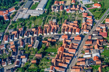 Luitpoldstr in Hatzenbühl in the state Rhineland-Palatinate, Germany from the plane