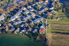 Bird's eye view of Albert-Detzel-Straße in Herxheim bei Landau in the state Rhineland-Palatinate, Germany