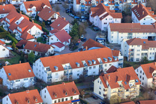 Aerial view of Sebastianring in Herxheim bei Landau in the state Rhineland-Palatinate, Germany