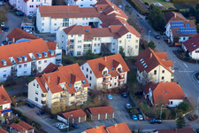 Aerial view of Laurentiusring in Herxheim bei Landau in the state Rhineland-Palatinate, Germany
