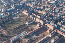 Oblique view of Landau in der Pfalz in the state Rhineland-Palatinate, Germany
