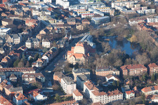 Landau in der Pfalz in the state Rhineland-Palatinate, Germany seen from above