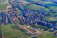 New development area at Apfelgarten under development in Impflingen in the state Rhineland-Palatinate, Germany