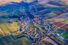 Village view from the northwest in Dierbach in the state Rhineland-Palatinate, Germany