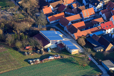 Nagel Winery in Vollmersweiler in the state Rhineland-Palatinate, Germany from above
