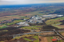 Horst industrial estate at exit 20 Kandel-Nord from the A65 in the district Minderslachen in Kandel in the state Rhineland-Palatinate, Germany