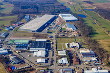Aerial photograpy of Horstring in the district Minderslachen in Kandel in the state Rhineland-Palatinate, Germany