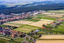 Aerial view of From the northeast in Hatzenbühl in the state Rhineland-Palatinate, Germany