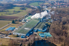Drone recording of Sitek Insulation in the district Altenstadt in Wissembourg in the state Bas-Rhin, France