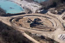 Aerial view of Riedseltz in the state Bas-Rhin, France