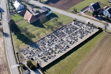 Oblique view of Riedseltz in the state Bas-Rhin, France