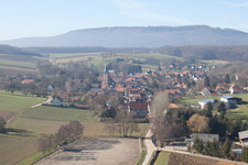 Oblique view of Bremmelbach in the state Bas-Rhin, France