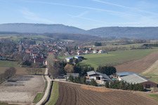 Bremmelbach in the state Bas-Rhin, France from above