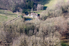 Drachenbronn-Birlenbach in the state Bas-Rhin, France from the drone perspective
