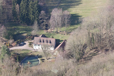 Bird's eye view of Memmelshoffen in the state Bas-Rhin, France