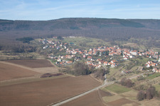 Lampertsloch in the state Bas-Rhin, France from the plane