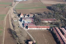Dieffenbach-lès-Wœrth in the state Bas-Rhin, France from above