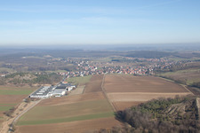 Dieffenbach-lès-Wœrth in the state Bas-Rhin, France out of the air