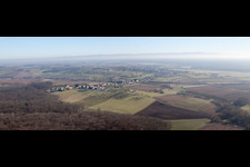 Drone recording of Merkwiller-Pechelbronn in the state Bas-Rhin, France
