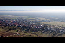 Surbourg in the state Bas-Rhin, France from the plane