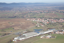 Oblique view of Soultz-sous-Forêts in the state Bas-Rhin, France