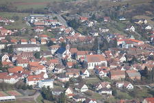 Soultz-sous-Forêts in the state Bas-Rhin, France out of the air