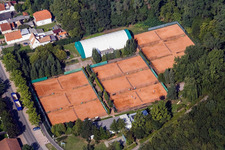 Tennis court in Herxheim bei Landau in the state Rhineland-Palatinate, Germany