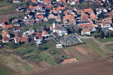 Aerial photograpy of Hermerswiller in the state Bas-Rhin, France