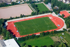 Aerial view of Herxheim Central Sports Facility in Herxheim bei Landau in the state Rhineland-Palatinate, Germany