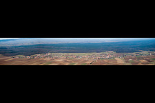 Panorama of Schleithal, Longest village in Alsace in Schleithal in the state Bas-Rhin, France