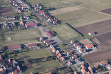 Aerial photograpy of Schleithal in the state Bas-Rhin, France