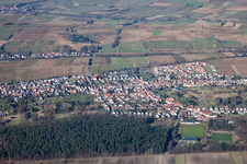 District Schaidt in Wörth am Rhein in the state Rhineland-Palatinate, Germany from above