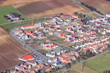 Aerial view of New development area Höhenweg in Kandel in the state Rhineland-Palatinate, Germany