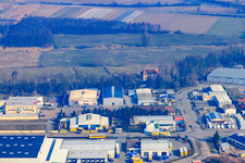 Oblique view of Horstring in the district Minderslachen in Kandel in the state Rhineland-Palatinate, Germany