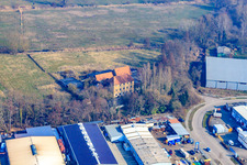 Barthelsmühle in the district Minderslachen in Kandel in the state Rhineland-Palatinate, Germany out of the air