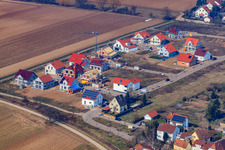 Aerial view of New development area Lower Rappenfeld in the district Mörlheim in Landau in der Pfalz in the state Rhineland-Palatinate, Germany