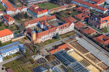 Aerial photograpy of Youth Work and Vocational School St. Josef and Caritas Support Center St. Laurentius and Paulus in Landau in der Pfalz in the state Rhineland-Palatinate, Germany