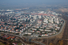 Landau in der Pfalz in the state Rhineland-Palatinate, Germany from the drone perspective