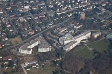 Aerial view of Landau-Südliche Weinstr Hospital in Landau in der Pfalz in the state Rhineland-Palatinate, Germany