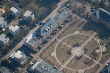 Aerial view of Hospital Garden in Landau in der Pfalz in the state Rhineland-Palatinate, Germany