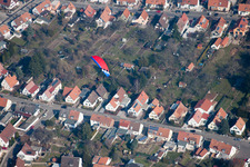 Landau in der Pfalz in the state Rhineland-Palatinate, Germany seen from a drone
