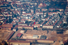 Aerial view of Conversion area Cornichonstr in Landau in der Pfalz in the state Rhineland-Palatinate, Germany