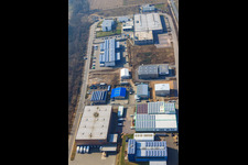 Industrial Park West from the east in Herxheim bei Landau in the state Rhineland-Palatinate, Germany